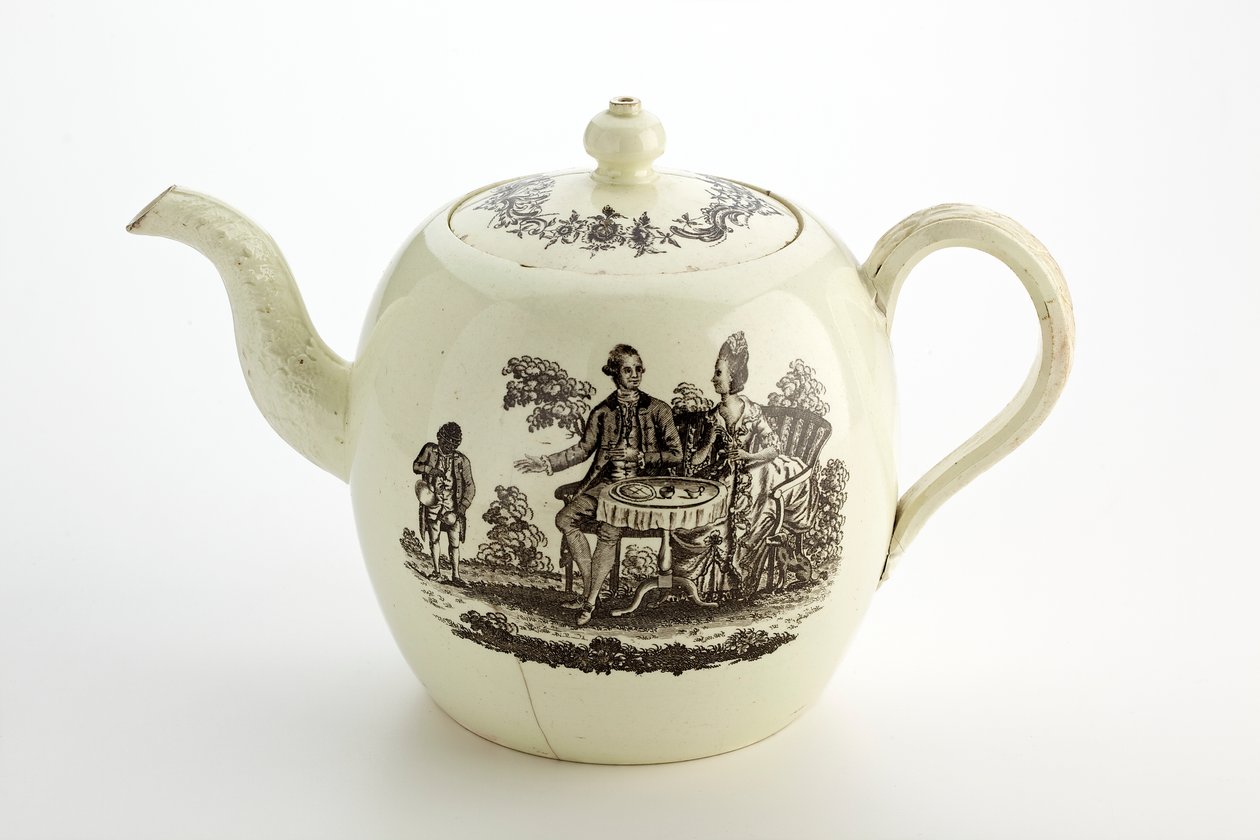 स्टैफ़ोर्डशायर वेजवुड चायदानी, c.1775-85 (क्रीमवेयर) द्वारा अंग्रेजी स्कूल