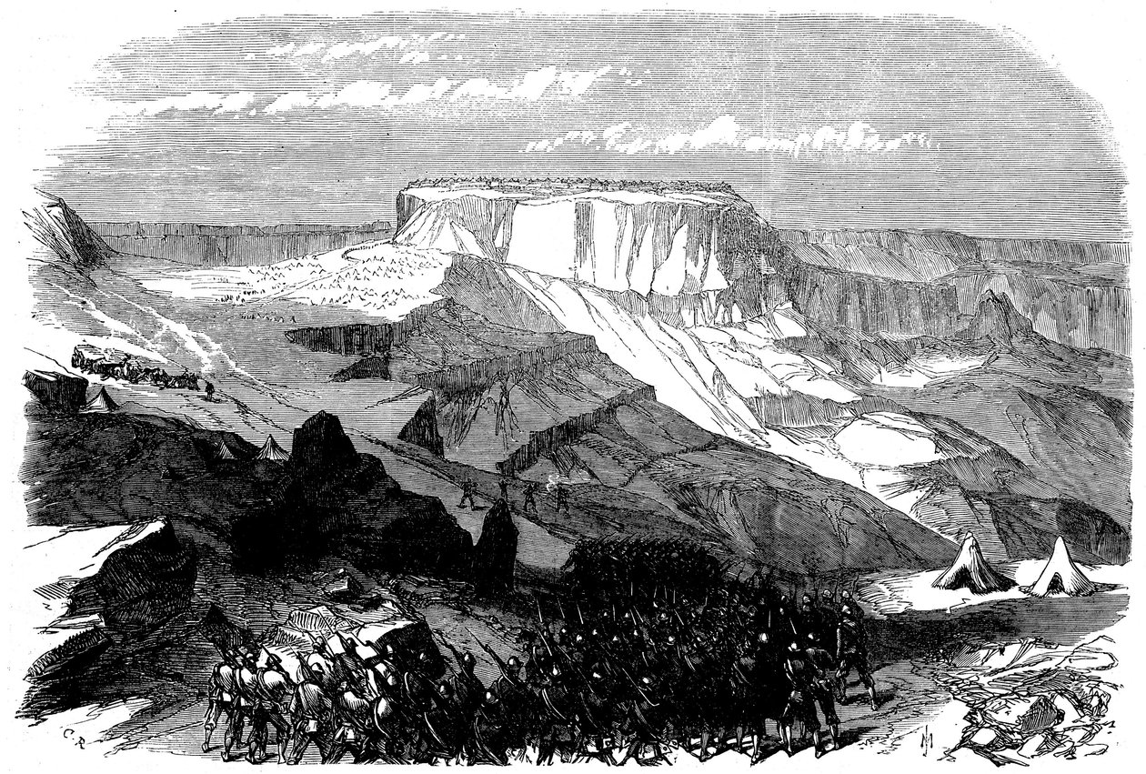 द ब्रिटिश एक्सपेडिशन से लेकर एबिसिनिया, 1868 तक मैगडाला पर 33 वां फुट एडवांस द्वारा अंग्रेजी स्कूल