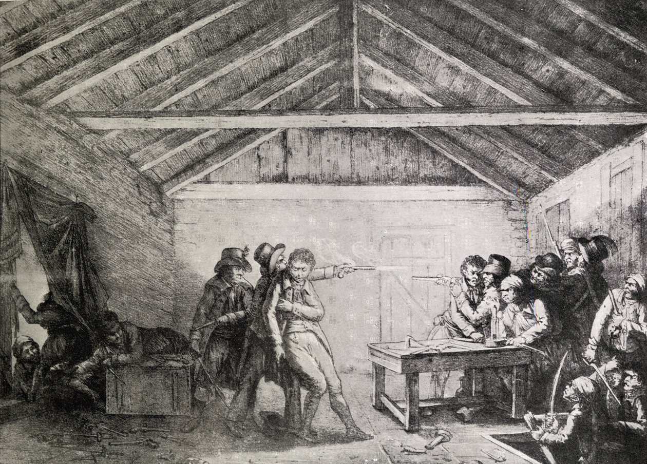23 फरवरी, 1820 को कैटो स्ट्रीट कंस्पिरेटर्स की गिरफ्तारी द्वारा अंग्रेजी स्कूल