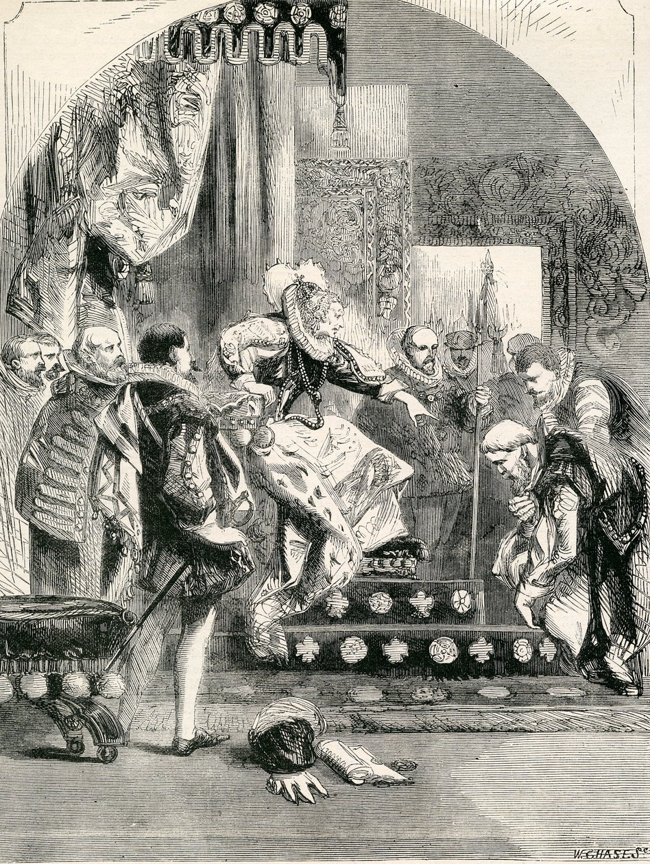 1865 में एलिजाबेथ द्वारा मर्ले के अर्ली का विस्थापन और किलविनिंग का मठाधीश द्वारा अंग्रेजी स्कूल