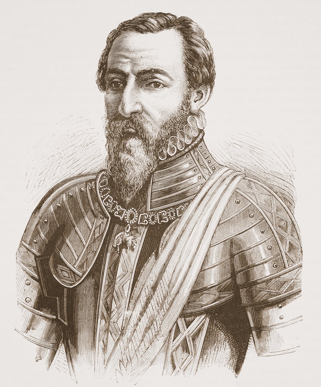 ड्यूक ऑफ अल्वा (टिटियन द्वारा चित्र से), जेम्स एइटकेन वायली (1808-1890), पब द्वारा प्रोटेस्टेंटवाद के इतिहास से चित्रण। 1878 द्वारा अंग्रेजी स्कूल