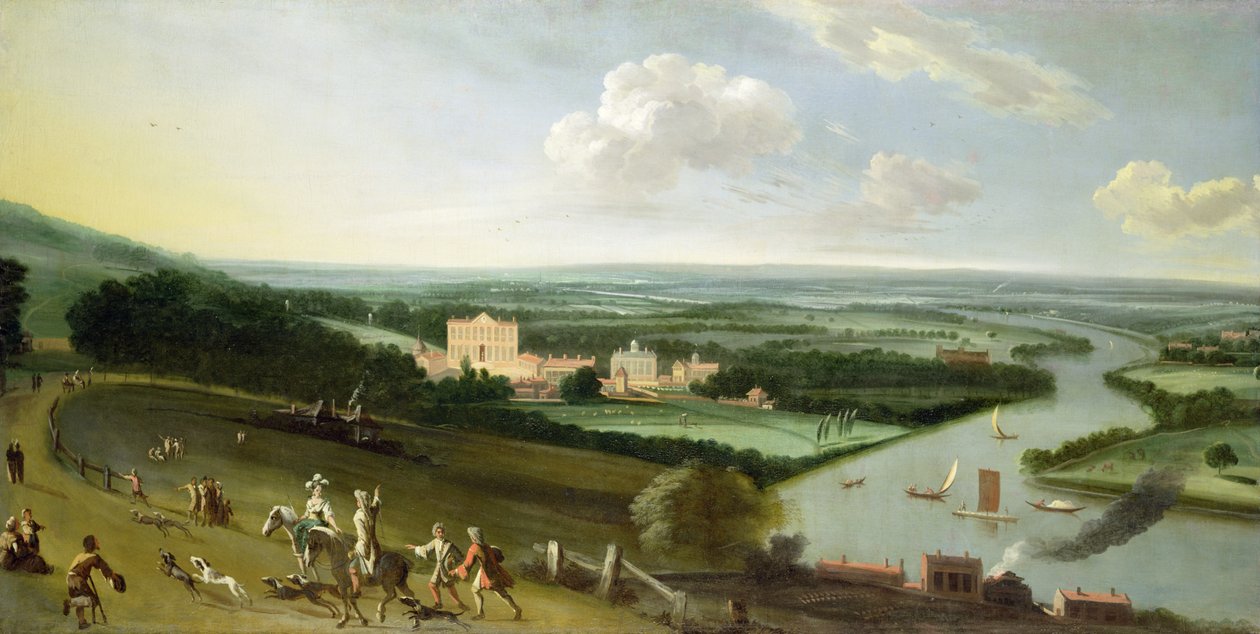 द अर्ल ऑफ रोचेस्टर हाउस, न्यू पार्क, रिचमंड, सरे, c.1700-05 द्वारा अंग्रेजी स्कूल