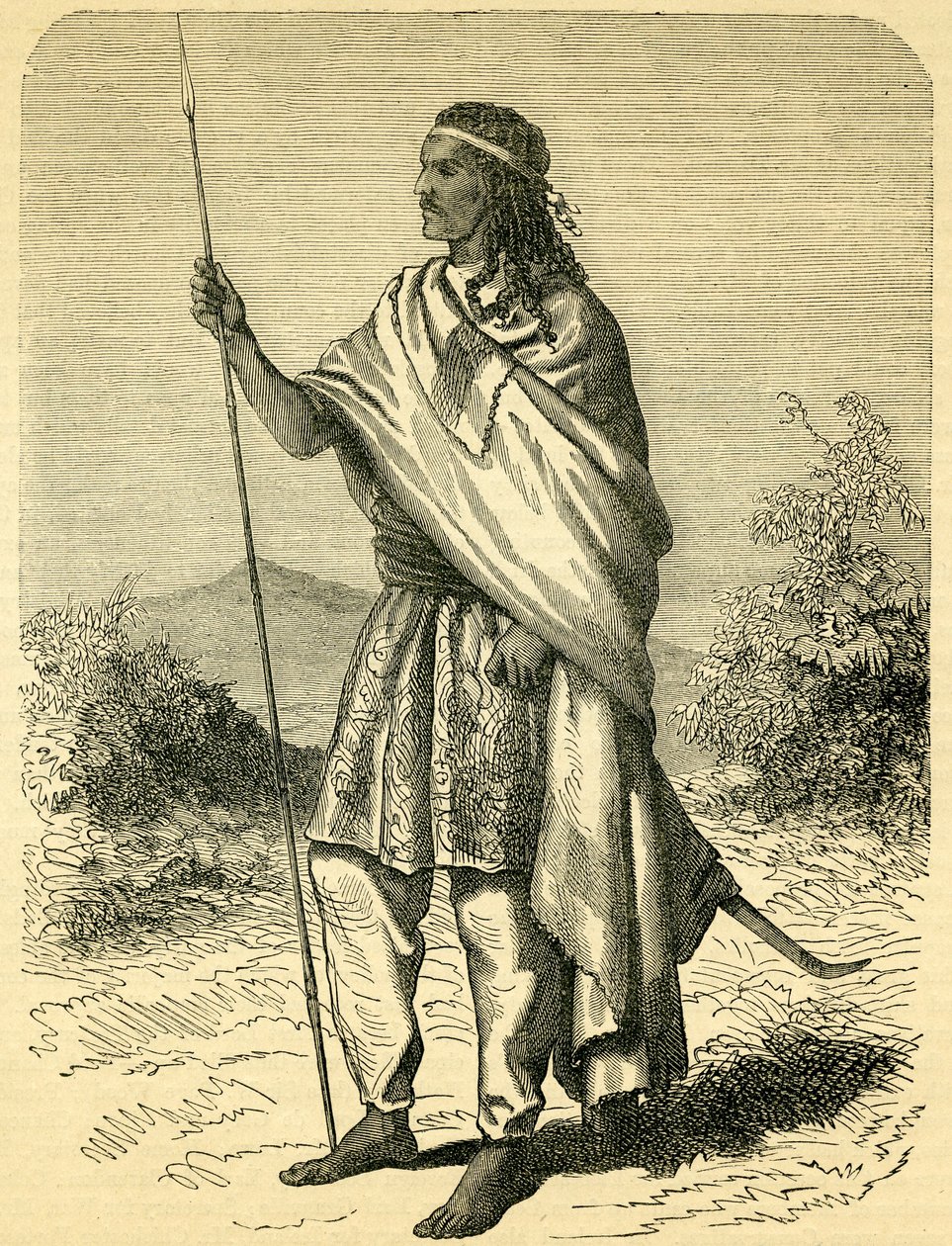 सम्राट थियोडोर II (c.1818-68) (उत्कीर्णन) द्वारा अंग्रेजी स्कूल