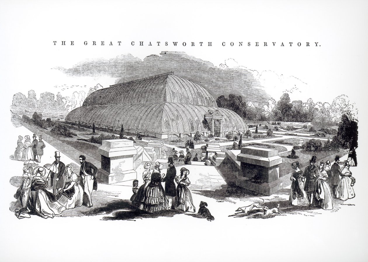 1844 में चैटस्वर्थ में महान कंज़र्वेटरी द्वारा अंग्रेजी स्कूल