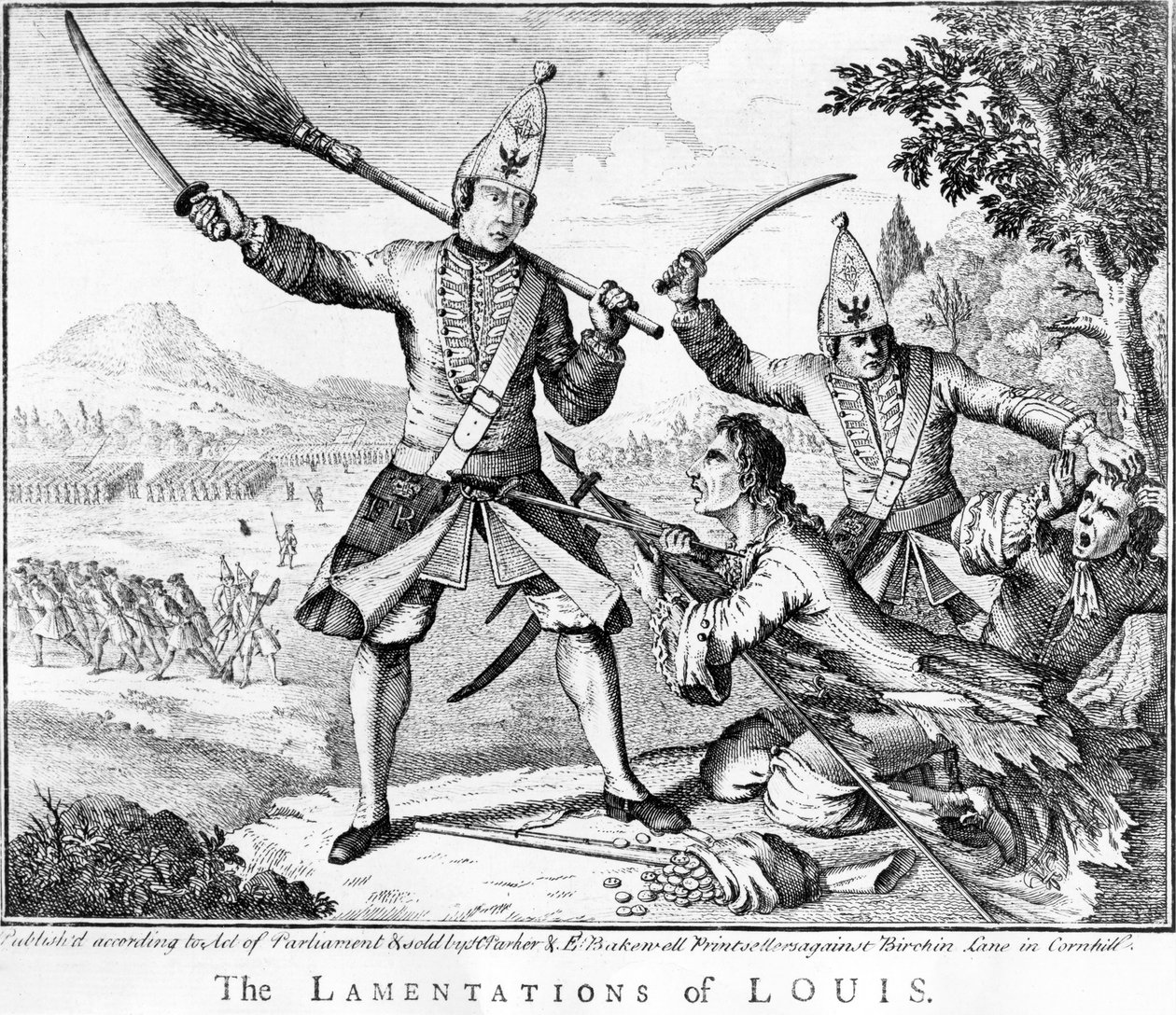 लुई का विलाप, 1757 द्वारा अंग्रेजी स्कूल