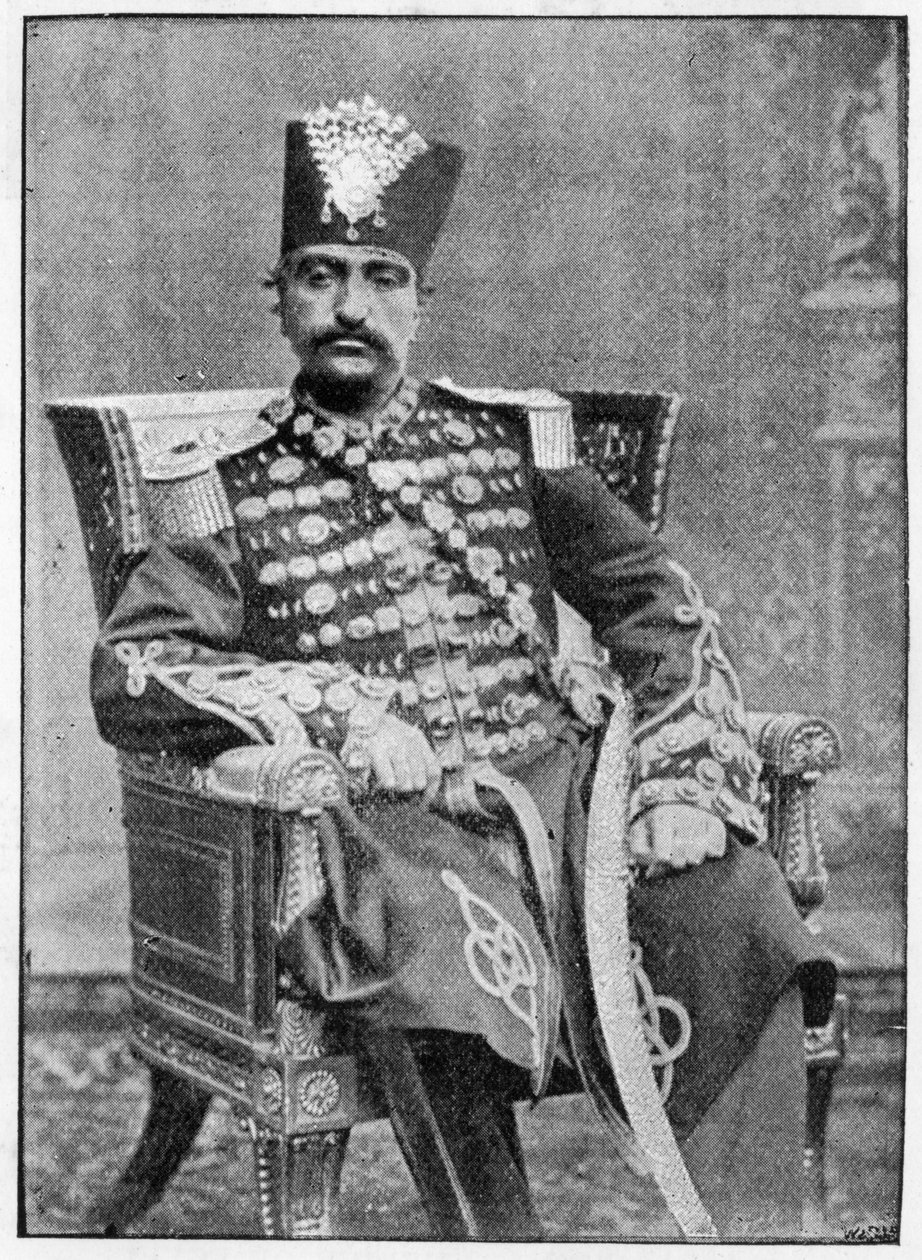 फारस के शाह, 1893 (डब्ल्यू एंड डी। डाउनी द्वारा एक तस्वीर के बाद) द्वारा अंग्रेजी स्कूल