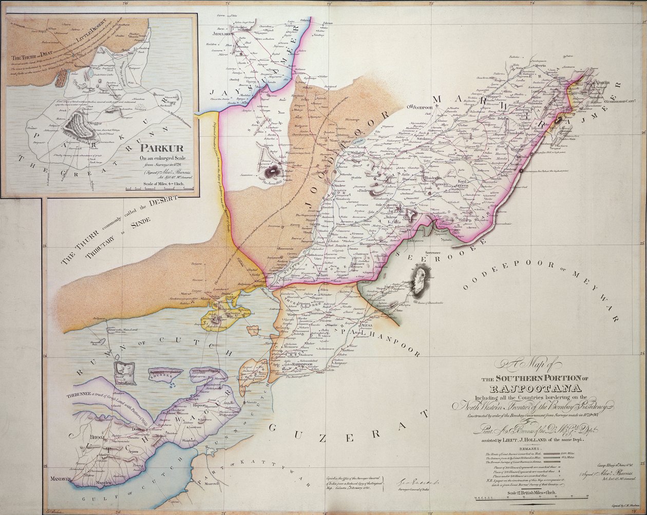 राजपुताना का दक्षिणी भाग, 1820 (रंग उत्कीर्णन) द्वारा अंग्रेजी स्कूल