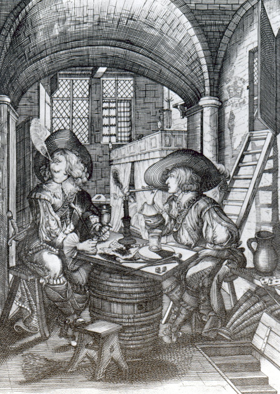 Sucklington Faction, (Sucklings) Roaring Boyes, 1641 में छपा (उत्कीर्णन) द्वारा अंग्रेजी स्कूल