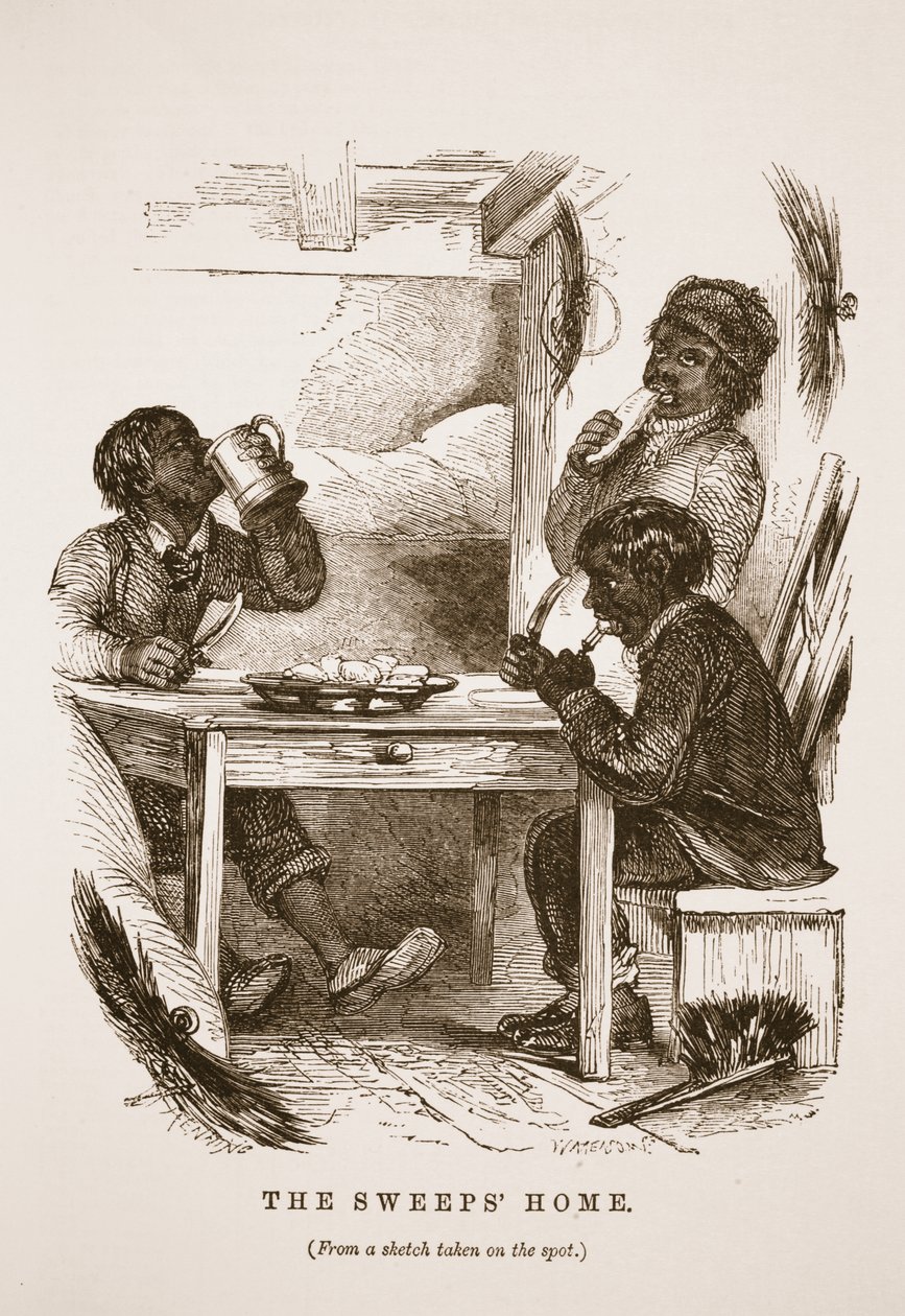 स्वीप होम, लंदन श्रम और लंदन गरीब का चित्रण, हेनरी मेयु, पब द्वारा। 1862 द्वारा अंग्रेजी स्कूल