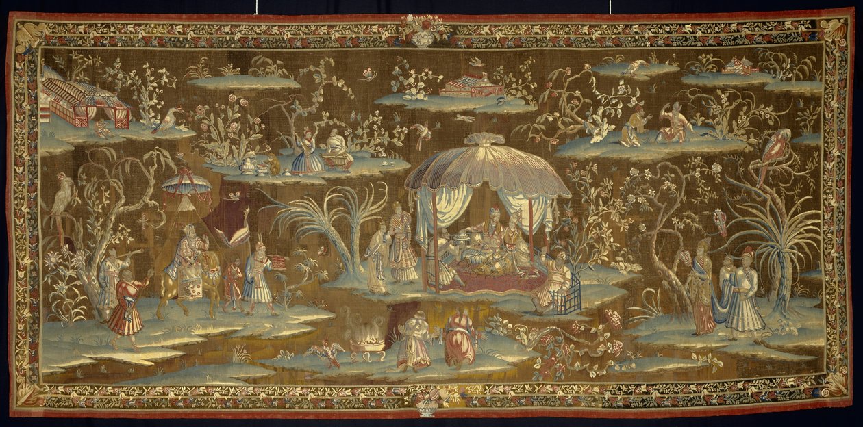 द टेंट, इंडो-चाइनीज़ या इंडियन सीरीज़ से, 1700-25 द्वारा अंग्रेजी स्कूल