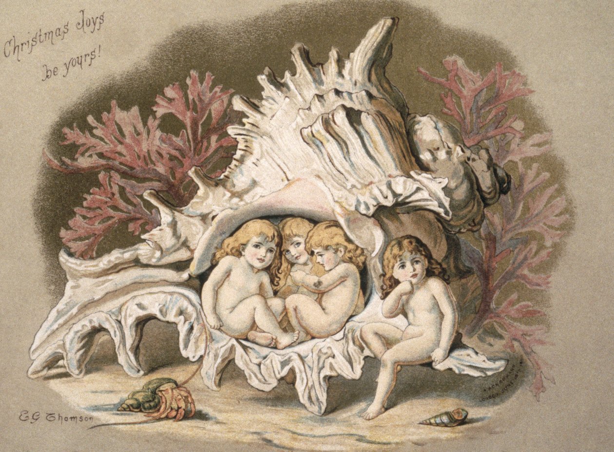पानी के बच्चे, c.1880 द्वारा अंग्रेजी स्कूल