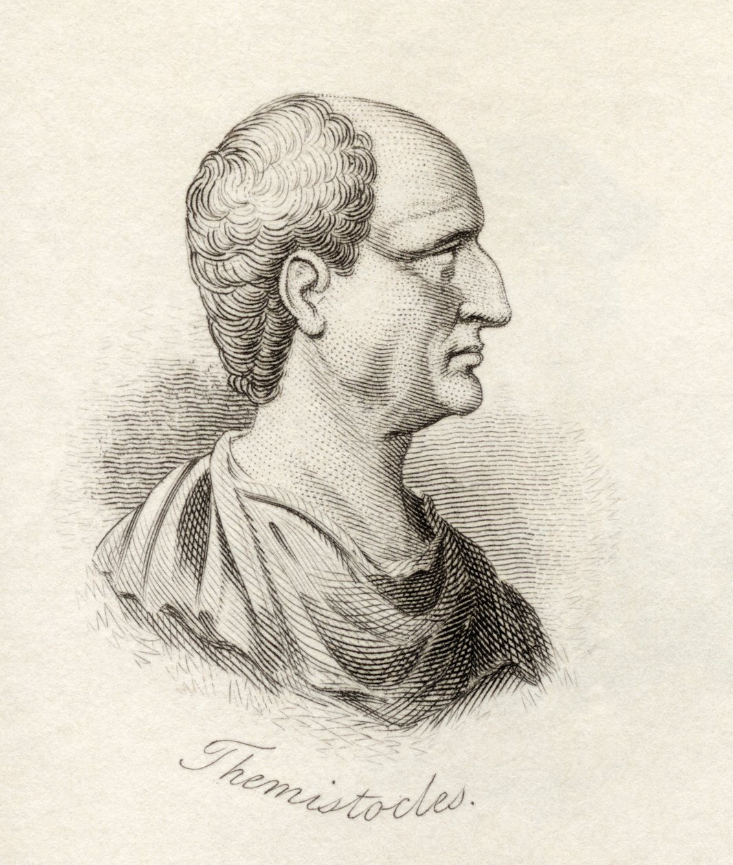 Themistocles, &39;क्रैब्स हिस्टोरिकल डिक्शनरी&39; से, 1825 में प्रकाशित हुआ द्वारा अंग्रेजी स्कूल