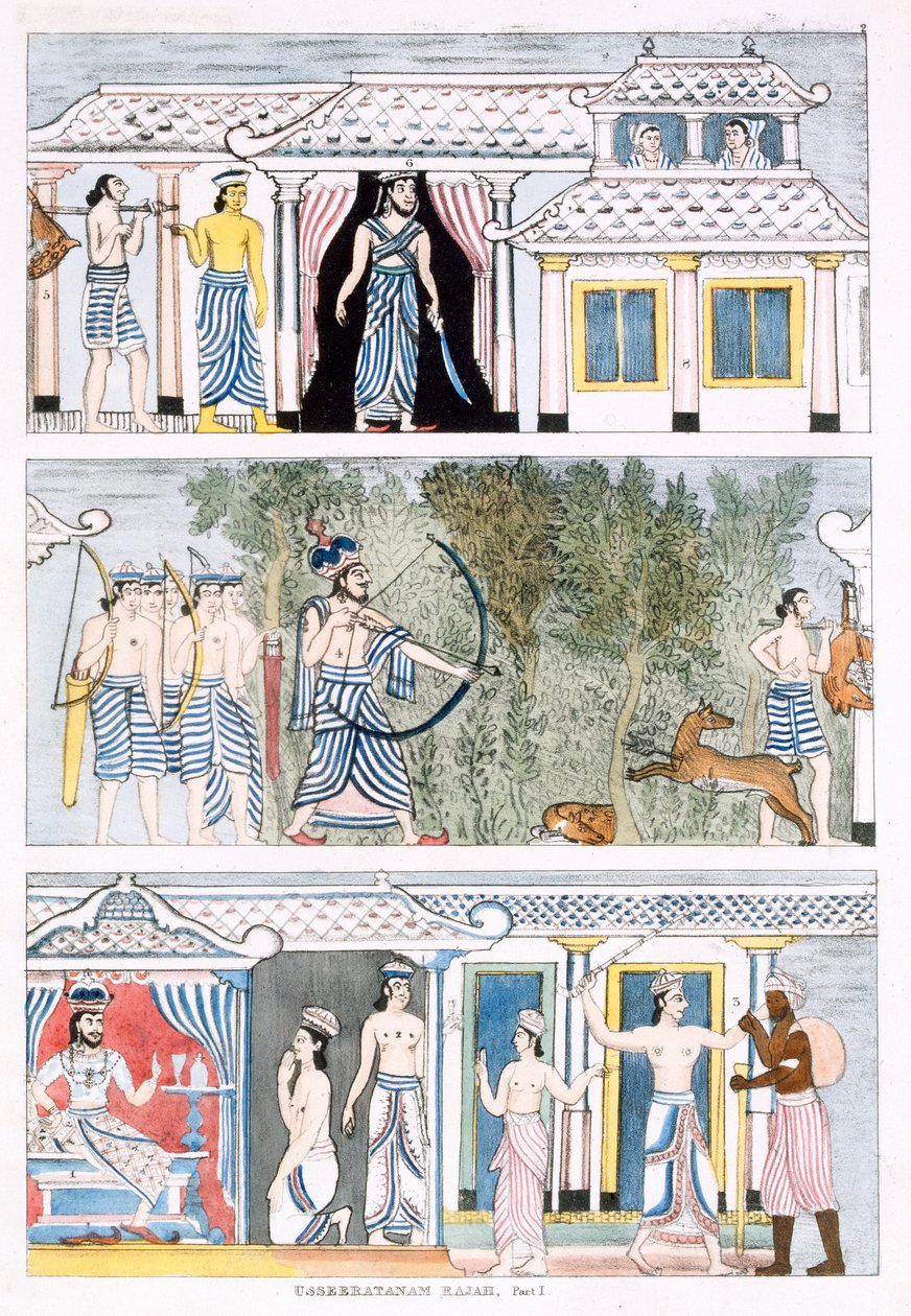 1829 में एडवर्ड उपम द्वारा बौद्ध धर्म के इतिहास और सिद्धांत से भाग 1, उस्सेरतनम राजा, (414248 भी देखें) द्वारा अंग्रेजी स्कूल
