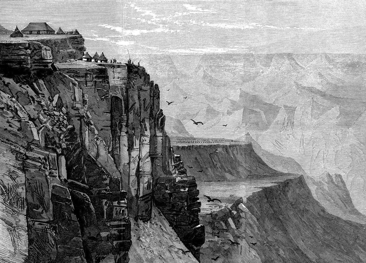 किंग्स हाउस के पास एक बिंदु से, द ब्रिटिश एक्सपेडिशन से एबिसिनिया, 1868 द्वारा अंग्रेजी स्कूल