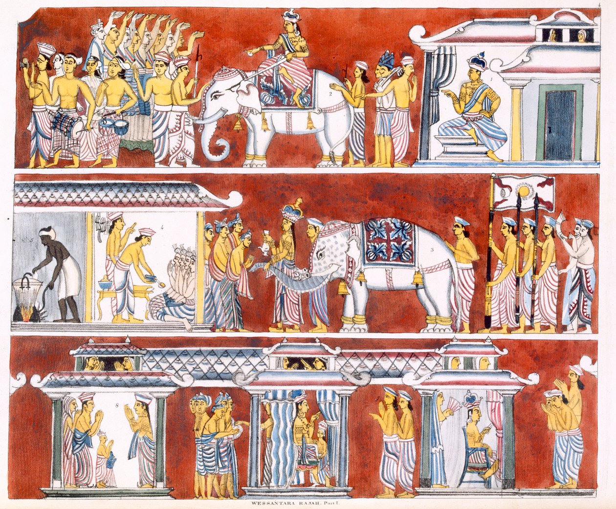 वेदांतारा राजह, भाग I, द हिस्ट्री एंड डॉकट्रिन ऑफ़ बौद्ध धर्म द्वारा एडवर्ड उपम, 1829 (देखें 414242) द्वारा अंग्रेजी स्कूल