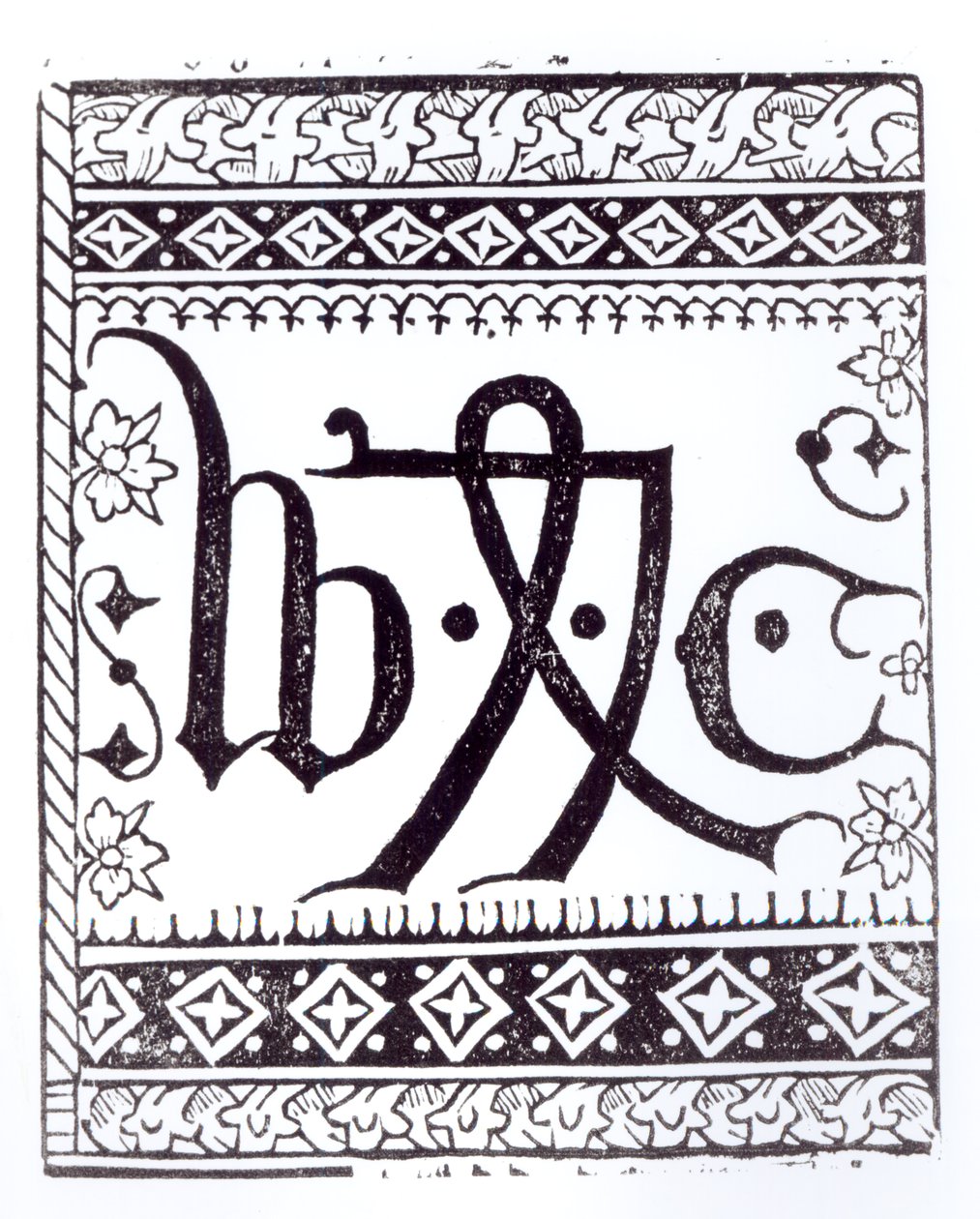विलियम कैक्सटन (c.1422 - c.91) प्रिंट मार्क, मध्य युग में विज्ञान और साहित्य से दृष्टांत और पॉल लैक्रोस, 1878 द्वारा लिखित और उत्कीर्ण द्वारा अंग्रेजी स्कूल