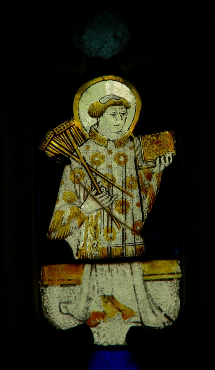 St Blaise चित्रण विंडो द्वारा अंग्रेजी स्कूल