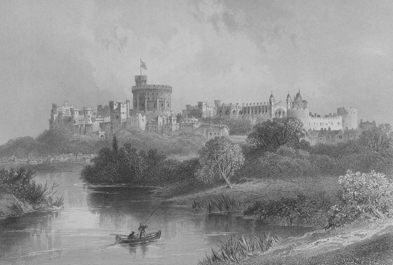 रेव्स थॉमस मिल्नर द्वारा द गैलरी ऑफ़ ज्योग्राफी से विंडसर कैसल, प्रकाशित c.1880 द्वारा अंग्रेजी स्कूल