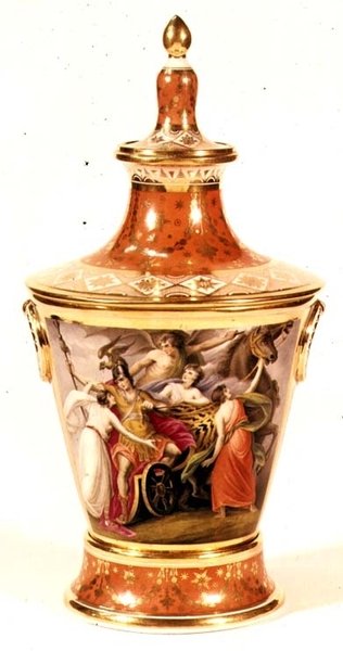 थॉमस बैक्सटर द्वारा चित्रित वॉर्सेस्टर फूलदान, c.1820 द्वारा अंग्रेजी स्कूल