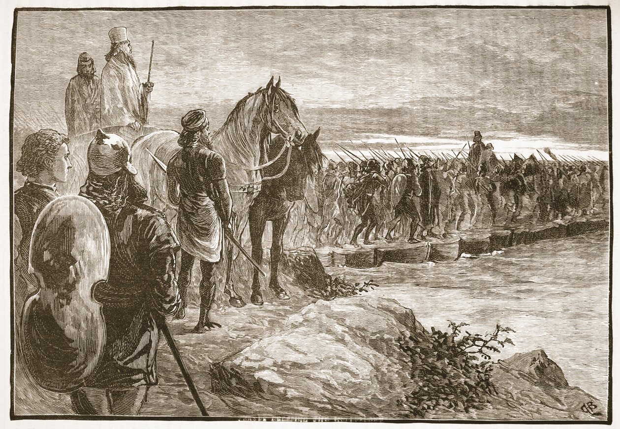 Xerxes ने Hellespont को पार किया द्वारा अंग्रेजी स्कूल