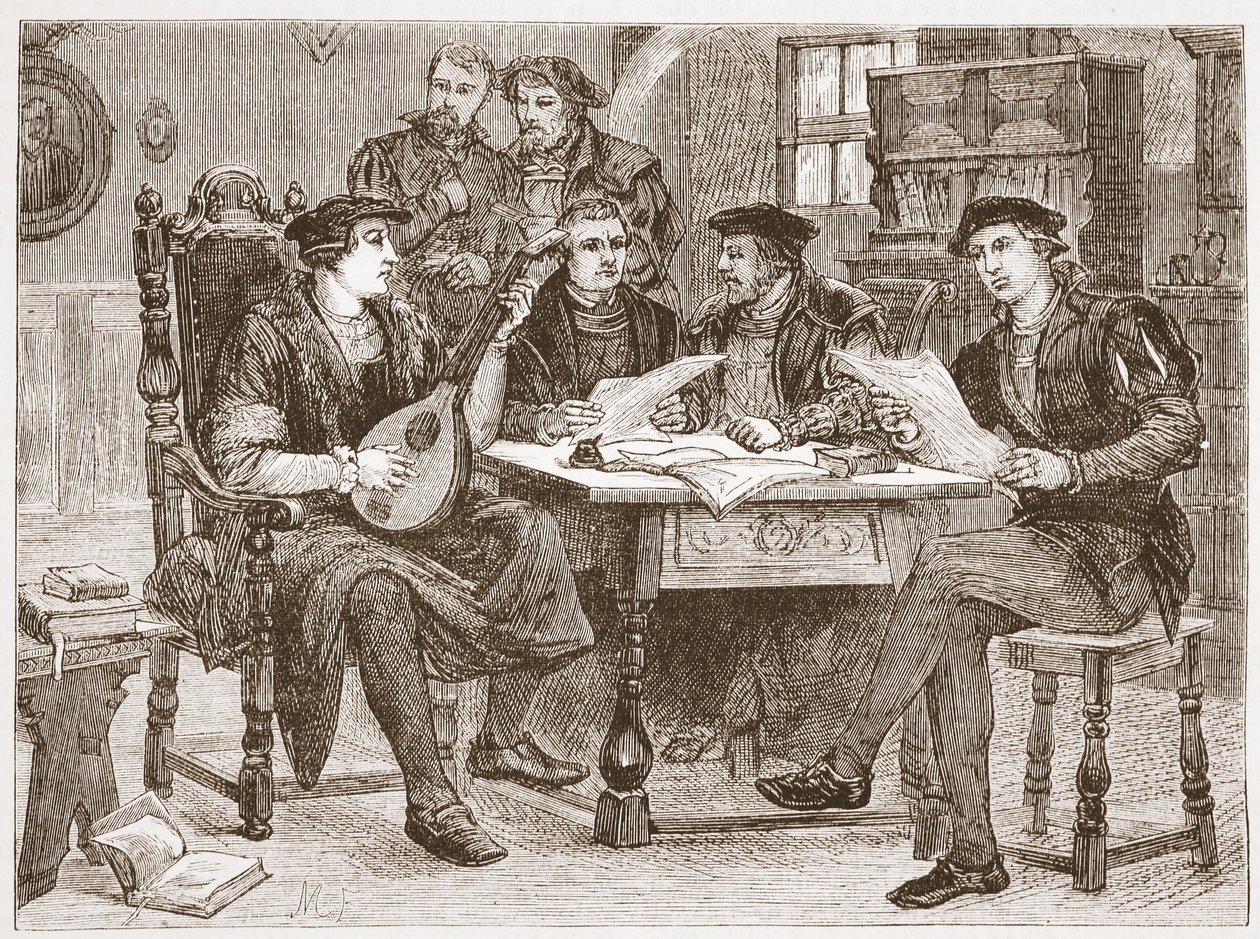 अपने दोस्तों के बीच Zwingle, जेम्स Aitken Wylie (1808-1890), पब द्वारा प्रोटेस्टेंटवाद के इतिहास से चित्रण। 1878 द्वारा अंग्रेजी स्कूल