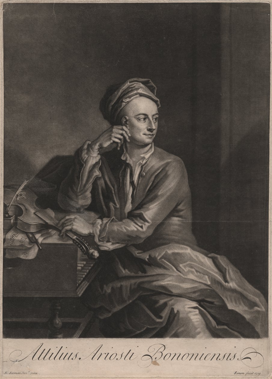 Attilus Ariosti बोलोग्ना जॉन साइमन द्वारा उत्कीर्ण (1675-1751), 1719 (उत्कीर्णन) द्वारा हनोक सीमेन
