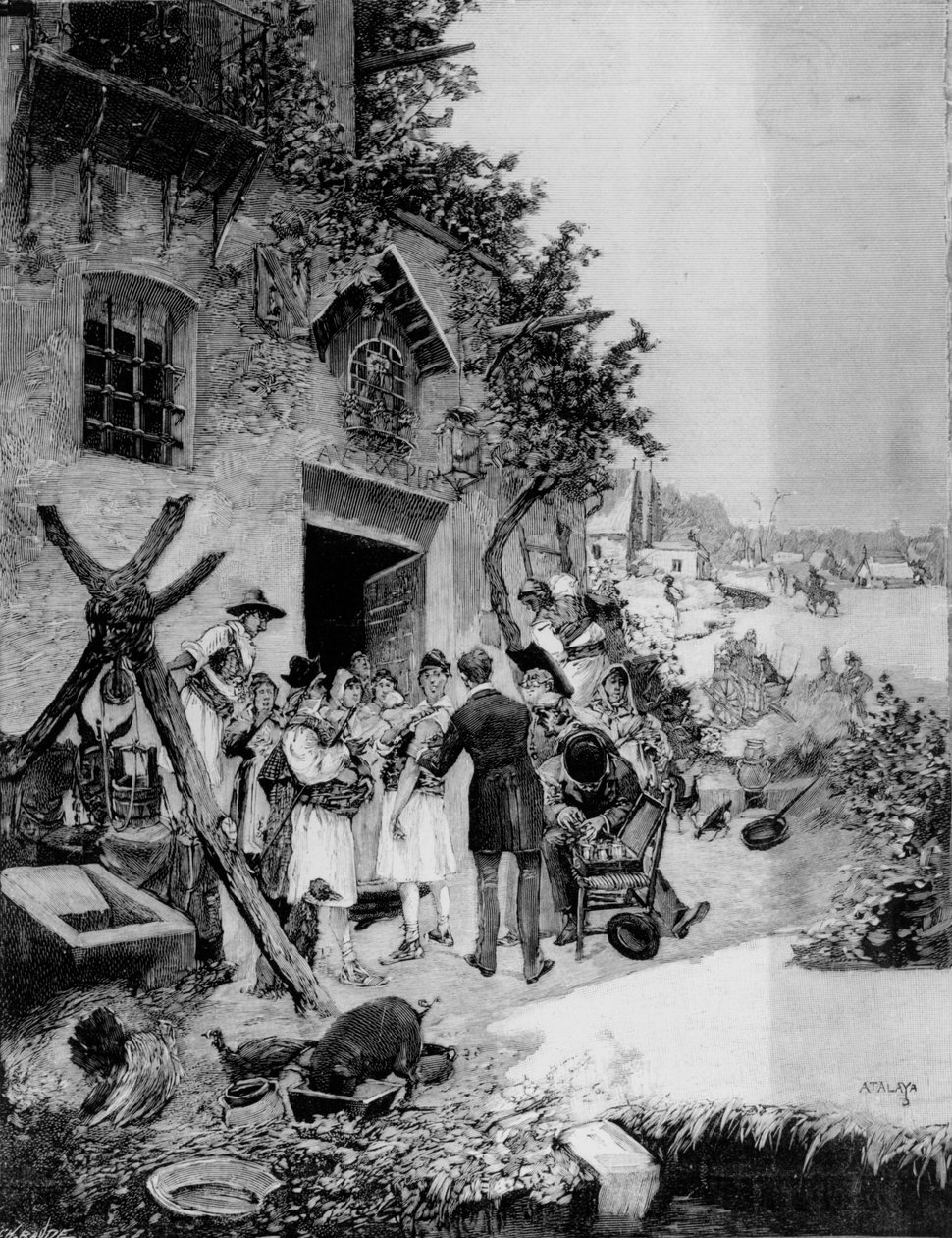 1885 में मर्सिया क्षेत्र में हैजा के खिलाफ सार्वजनिक टीकाकरण करना, (bw फोटो) द्वारा एनरिक अटलया गोंजालेस