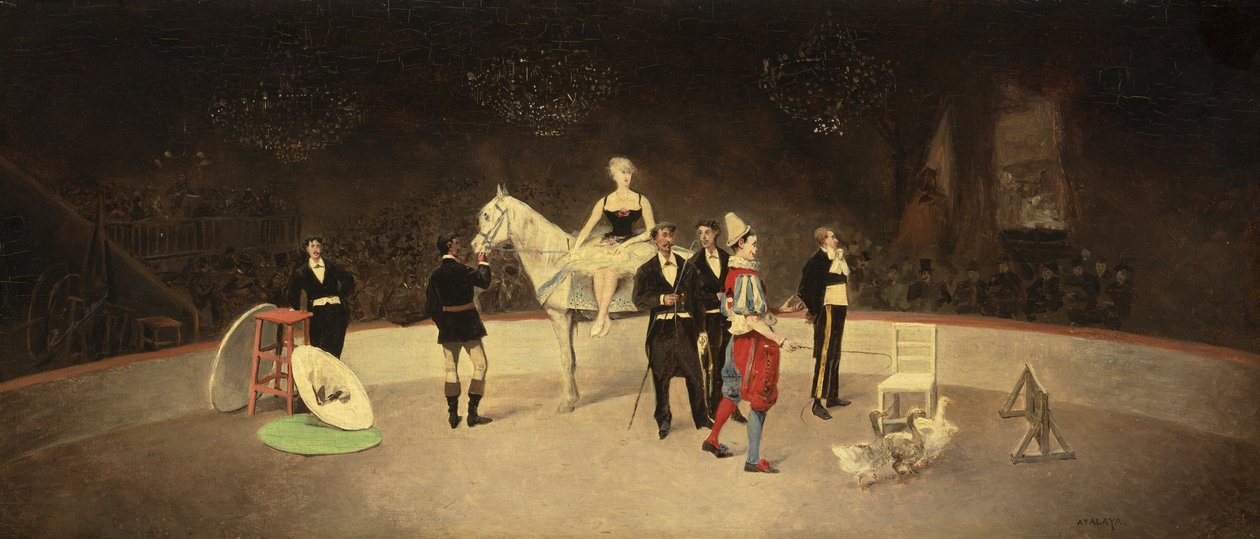 सर्कस सीन, c.1890 द्वारा एनरिक अटलया गोंजालेज