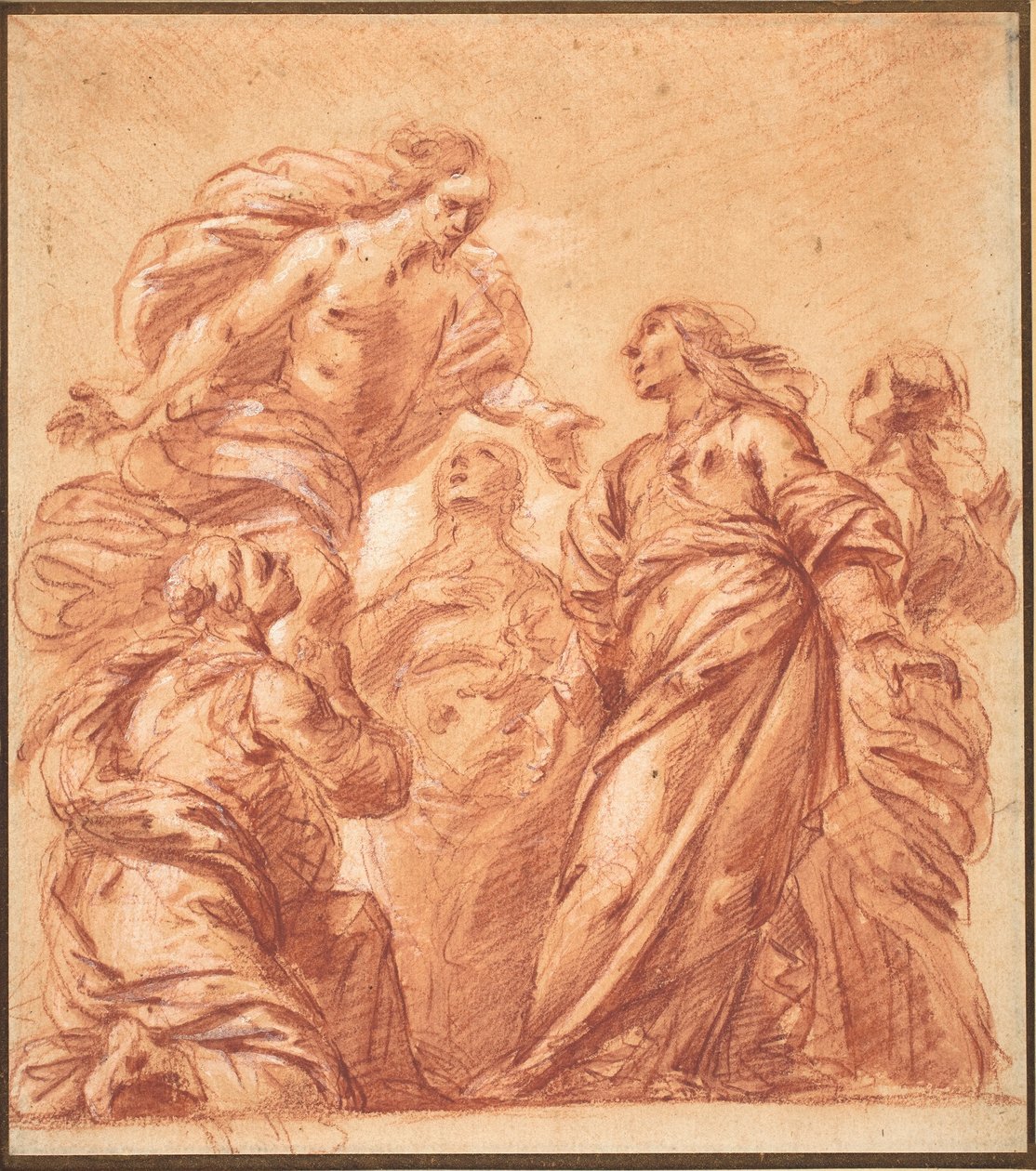 ईसा मसीह चार मरियमों को दिखाई दे रहे हैं द्वारा Ercole Procaccini il Giovane