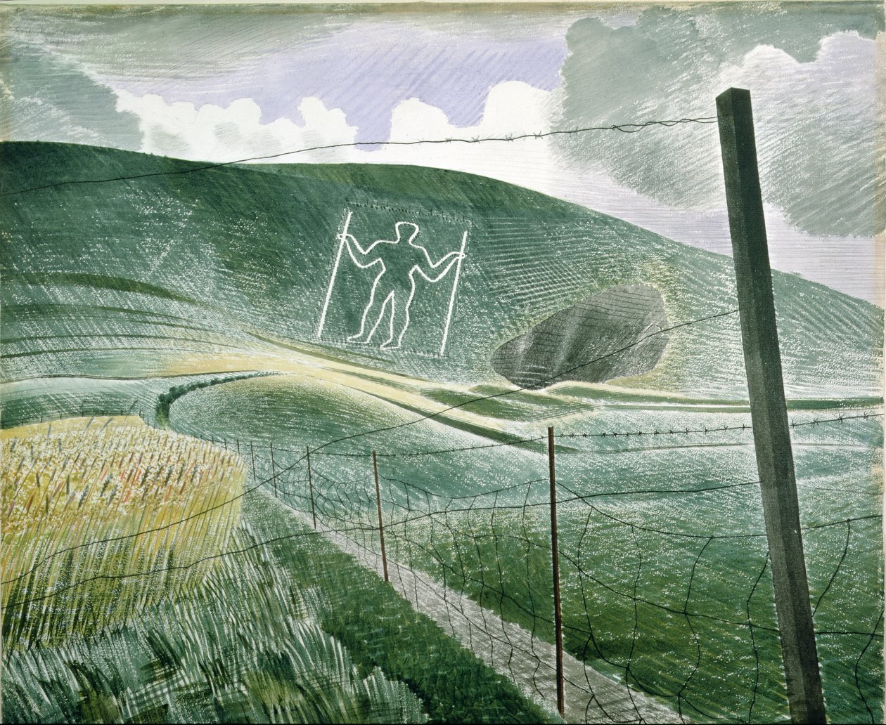 द लांग मैन ऑफ विलमिंगटन या, द विलमिंगटन विशालकाय, 1939 द्वारा एरिक Ravilious