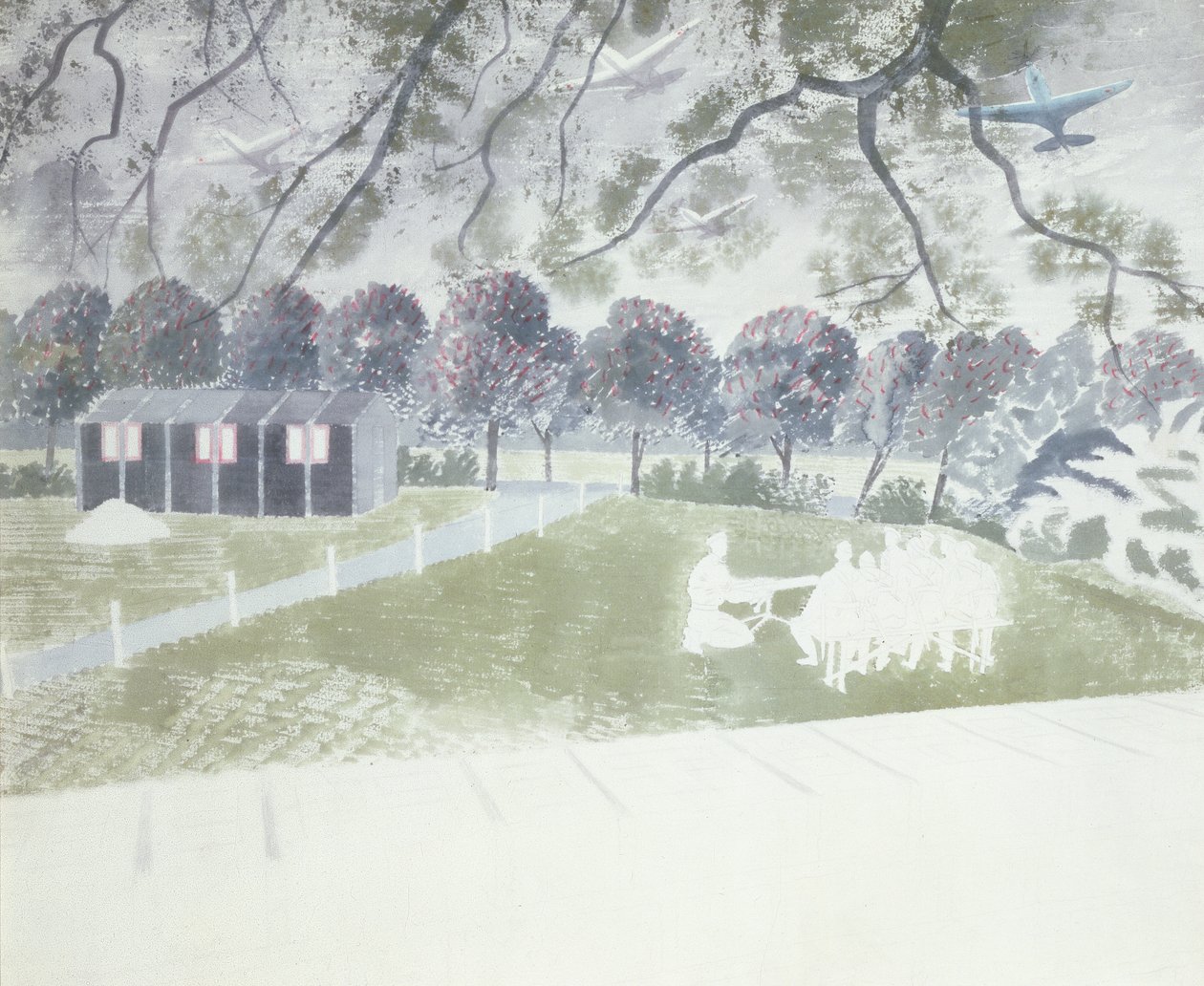 एक गन का प्रदर्शन द्वारा एरिक Ravilious