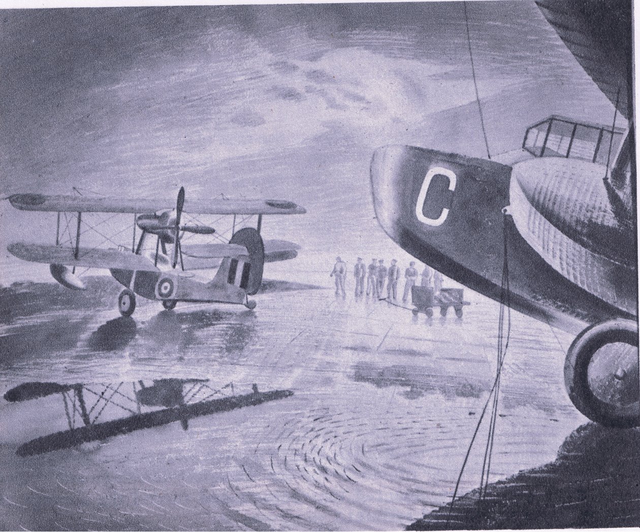 1947 में कोलिन द्वारा प्रकाशित ब्रिटिश एडवेंचर से परेड की सुबह द्वारा एरिक Ravilious
