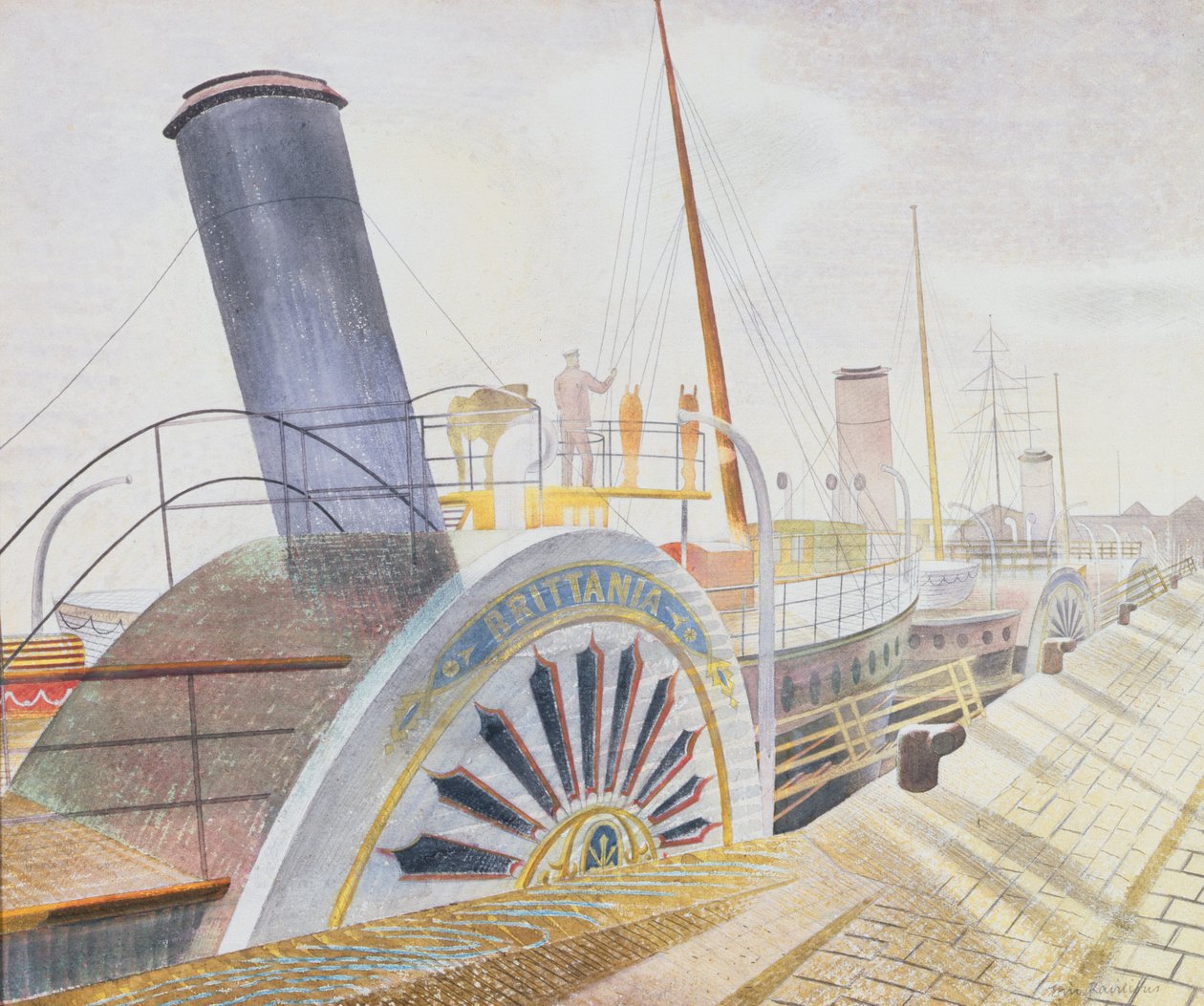 पैडल स्टीमर, ब्रिस्टल क्वाइ (wc) द्वारा एरिक Ravilious