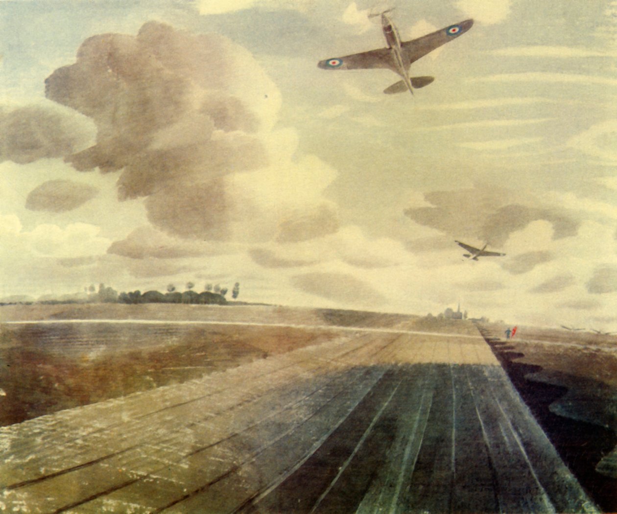'रनवे परिप्रेक्ष्य', 1941, 1944। द्वारा एरिक Ravilious