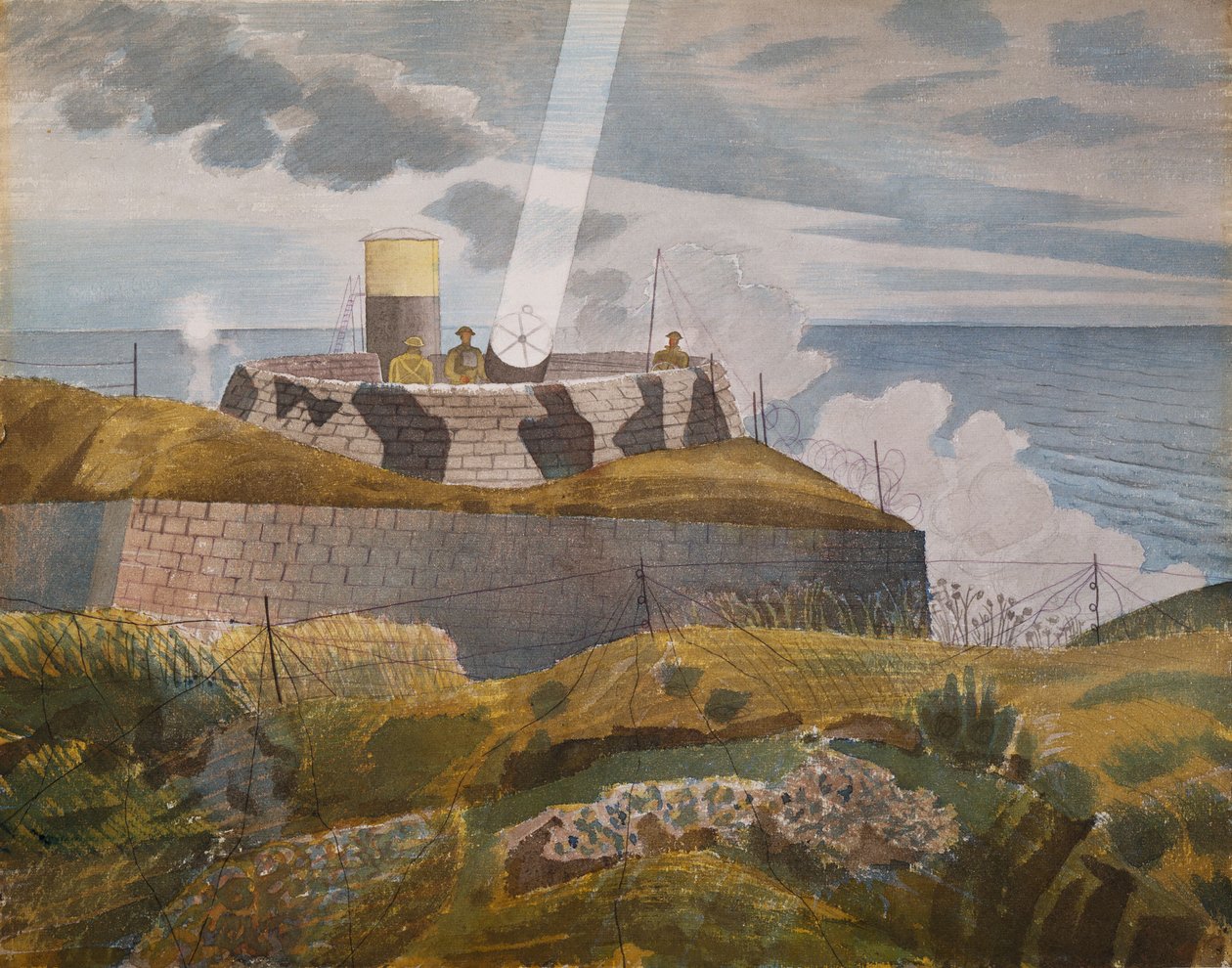 डस्क पर सर्चलाइट, अक्टूबर 1941 द्वारा एरिक Ravilious