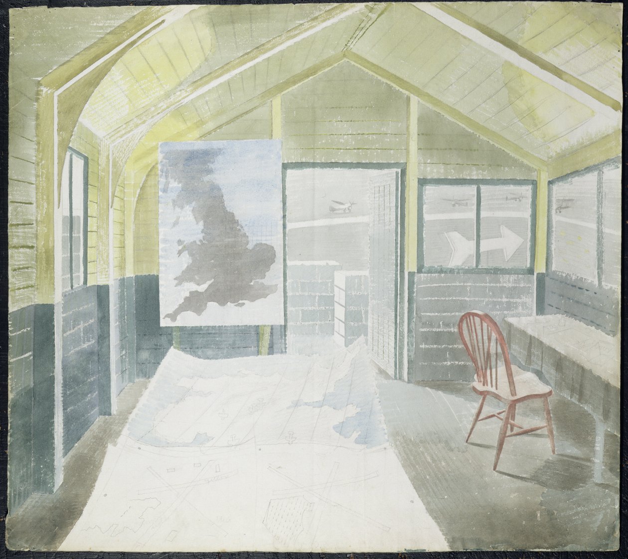 ऑपरेशन कक्ष, c.1941-42 द्वारा एरिक Ravilious