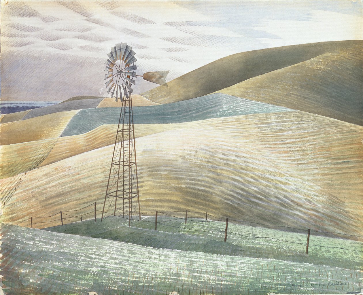 विंडमिल, 1934 द्वारा एरिक Ravilious