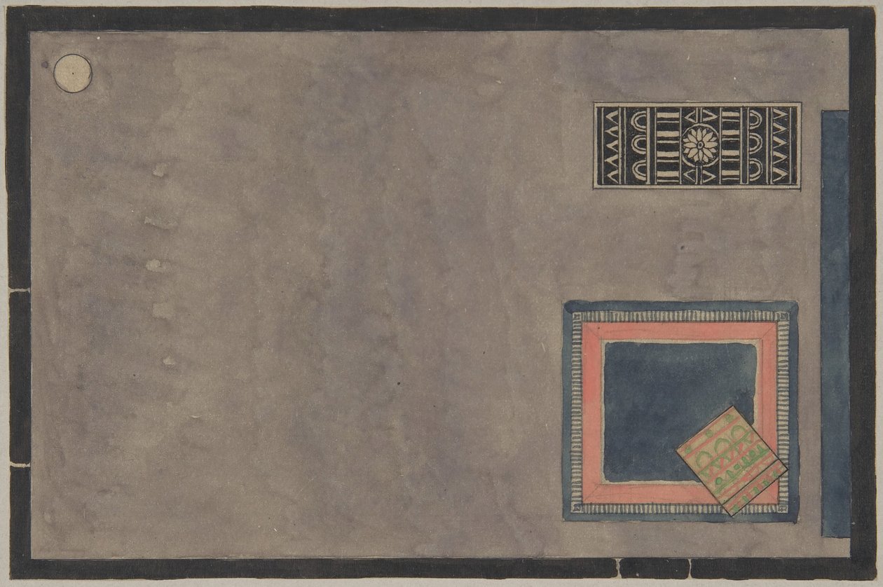 रग्स, 1824 के साथ पेरिस प्रदर्शनी 1925 के लिए इंटीरियर का दृश्य। द्वारा एरिक गुन्नार असप्लंड