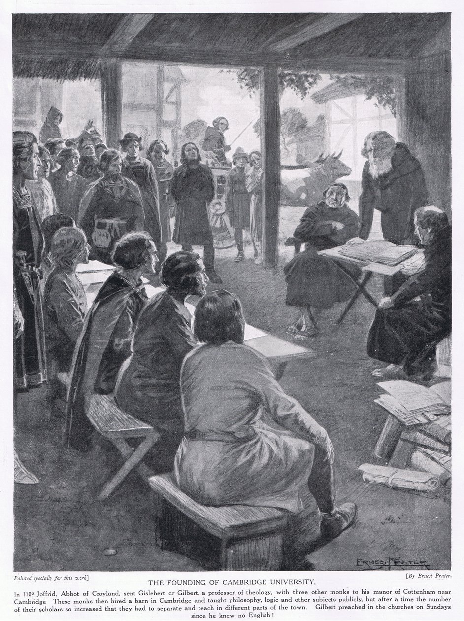 कैंब्रिज यूनिवर्सिटी AD1109, 1920 की स्थापना द्वारा अर्नेस्ट प्रेटर