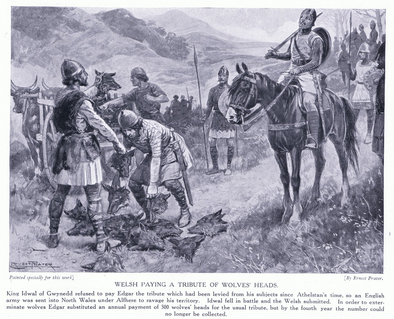 भेड़ियों के सिर में श्रद्धांजलि अर्पित करते हुए, 1920 के दशक द्वारा अर्नेस्ट प्रेटर