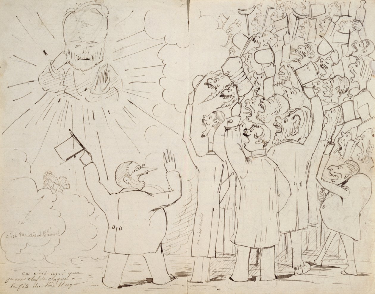 ओल्ड ह्यूगो के लिए उत्सव, विक्टर ह्यूगो (1802-85) के एक पत्र से पॉल वेरलिन को पत्र, c.1880 द्वारा अर्नेस्ट डेलहाये
