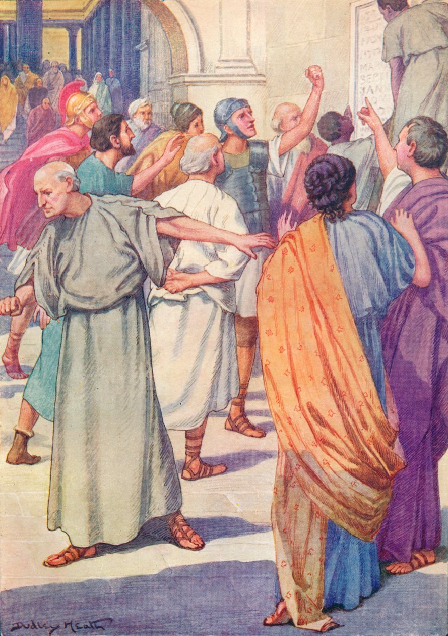उन लोगों की सूची जो बर्बाद हो गए थे, फोरम में लटकाए गए थे, c1912 1912 द्वारा अर्नेस्ट डडली हीथ
