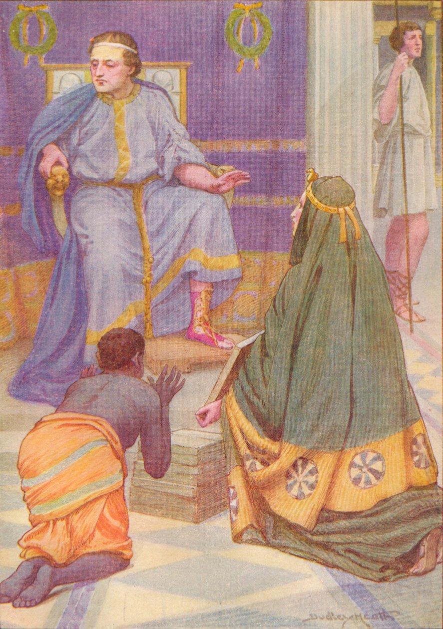 उसने अपनी बाहों में नौ किताबें लीं, c1912 1912 द्वारा अर्नेस्ट डडली हीथ