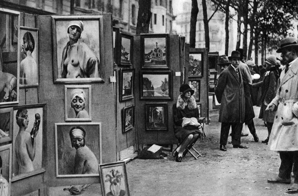बिक्री के लिए पेंटिंग, पेरिस, 1931। द्वारा अर्नेस्ट फ्लेमरियन