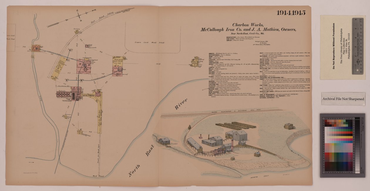 चार्बन वर्क्स, मैरीलैंड, हेक्सामेयर जनरल सर्वे, 1885 द्वारा अर्नेस्ट हेक्सामर