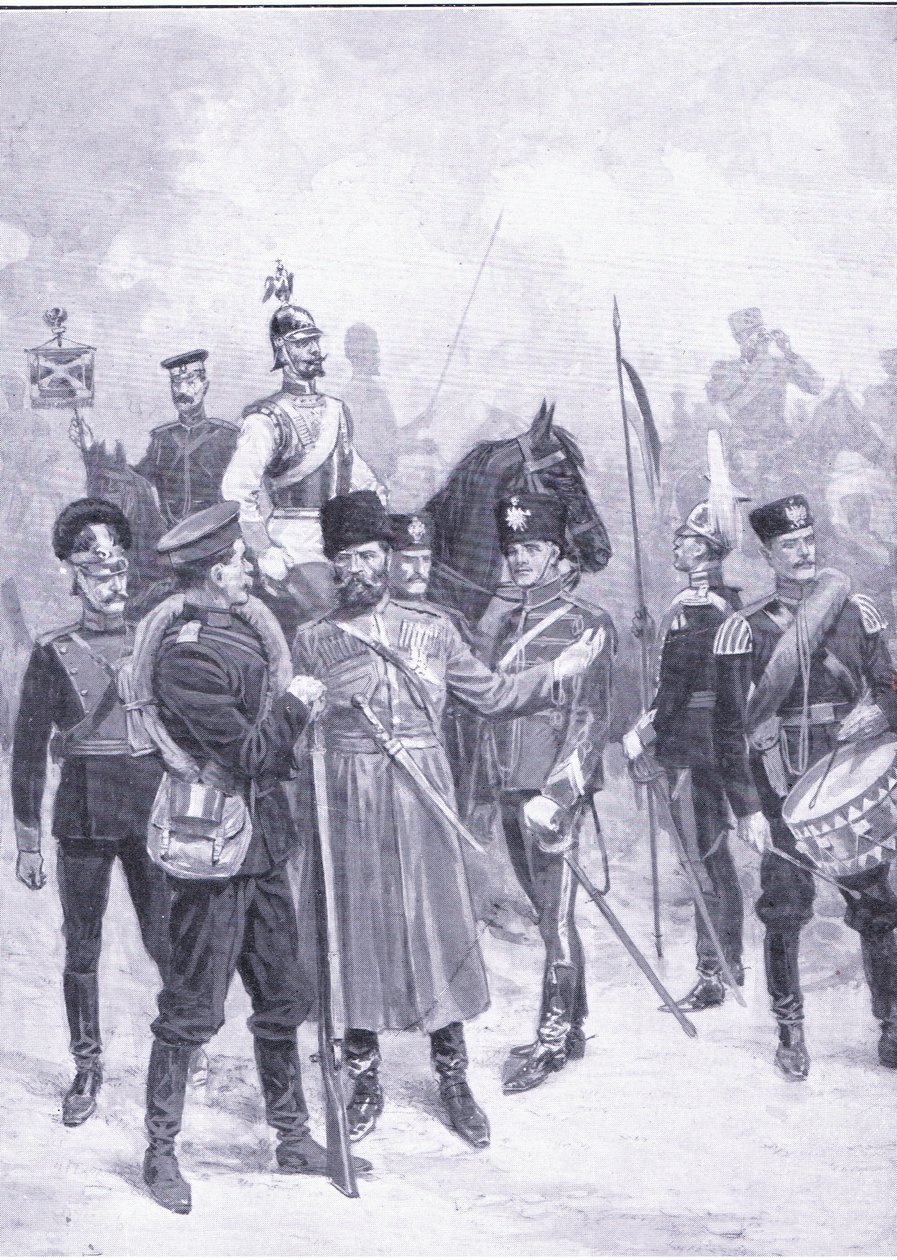 रूसी सैनिकों के प्रकार, रासो-जापानी युद्ध खंड 1 का इतिहास, सी। 1900 द्वारा अर्नेस्ट प्रेटर