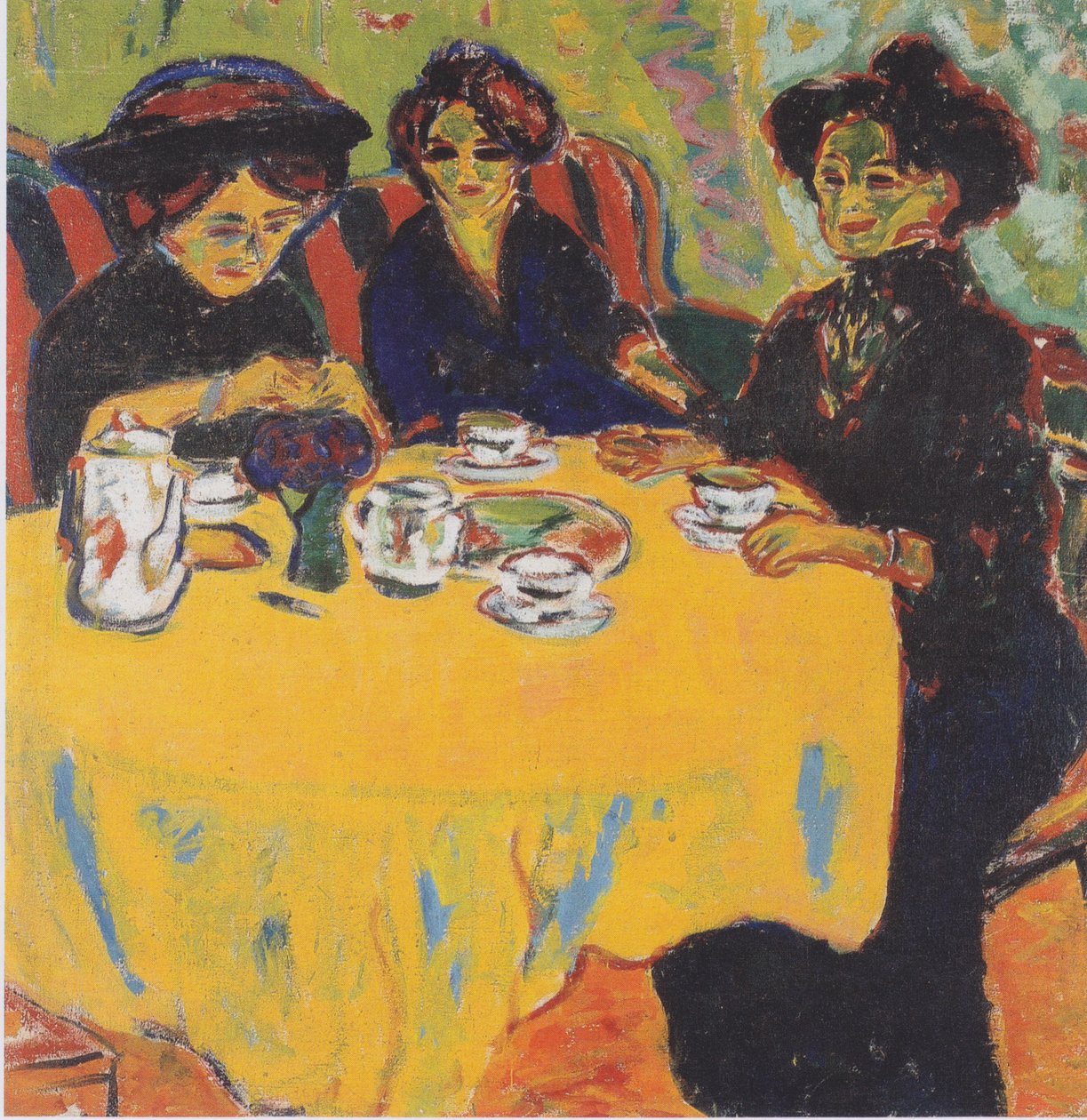 Kaffetafel द्वारा अर्नस्ट लुडविग किरचनर