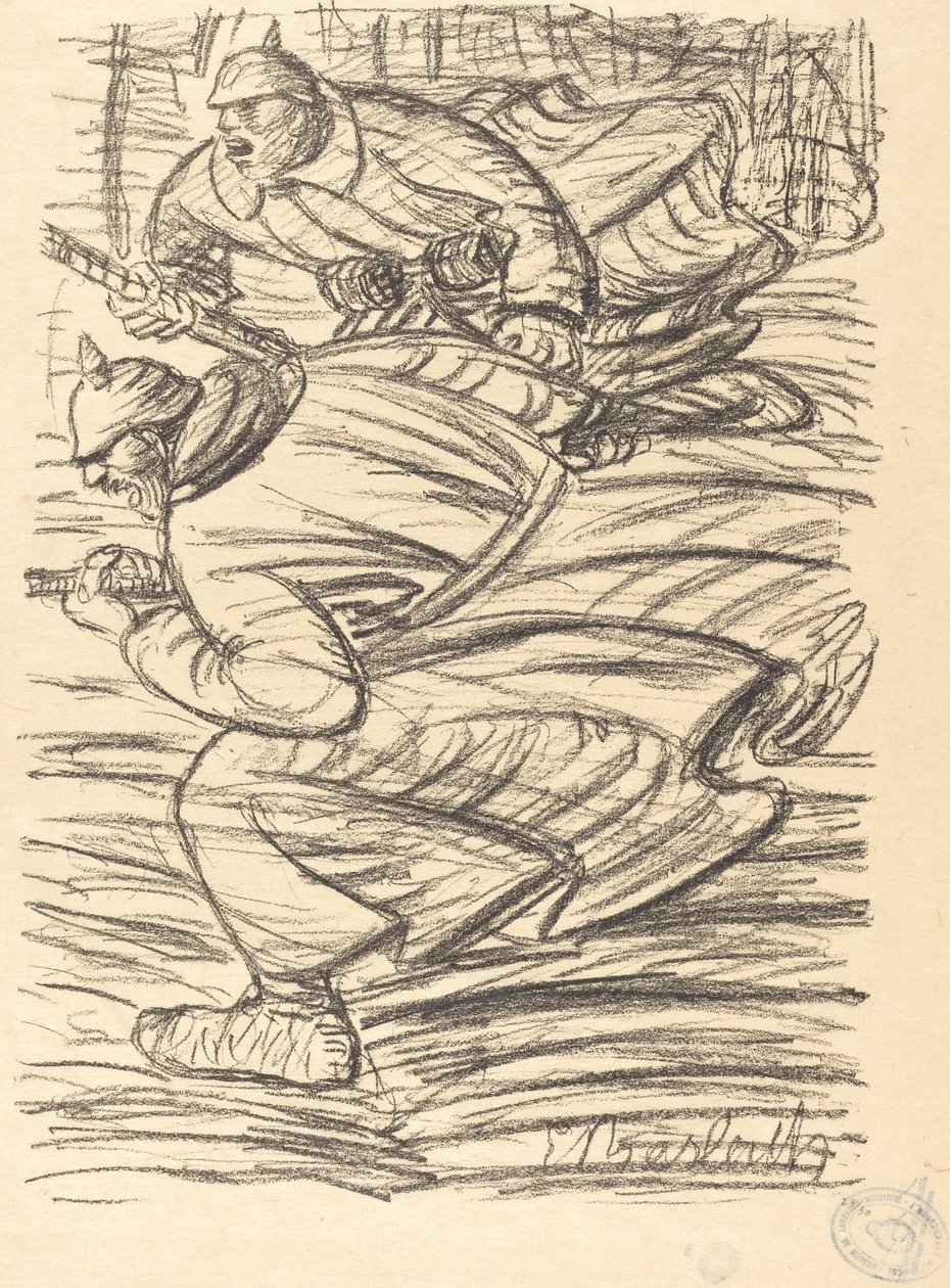 आक्रमण, 1915 प्रकाशित। द्वारा अर्न्स्ट बारलाच