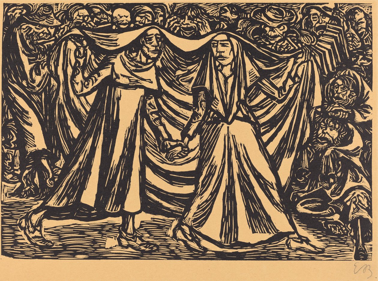 द डांस ऑफ़ डेथ II, 1921। द्वारा अर्न्स्ट बारलाच