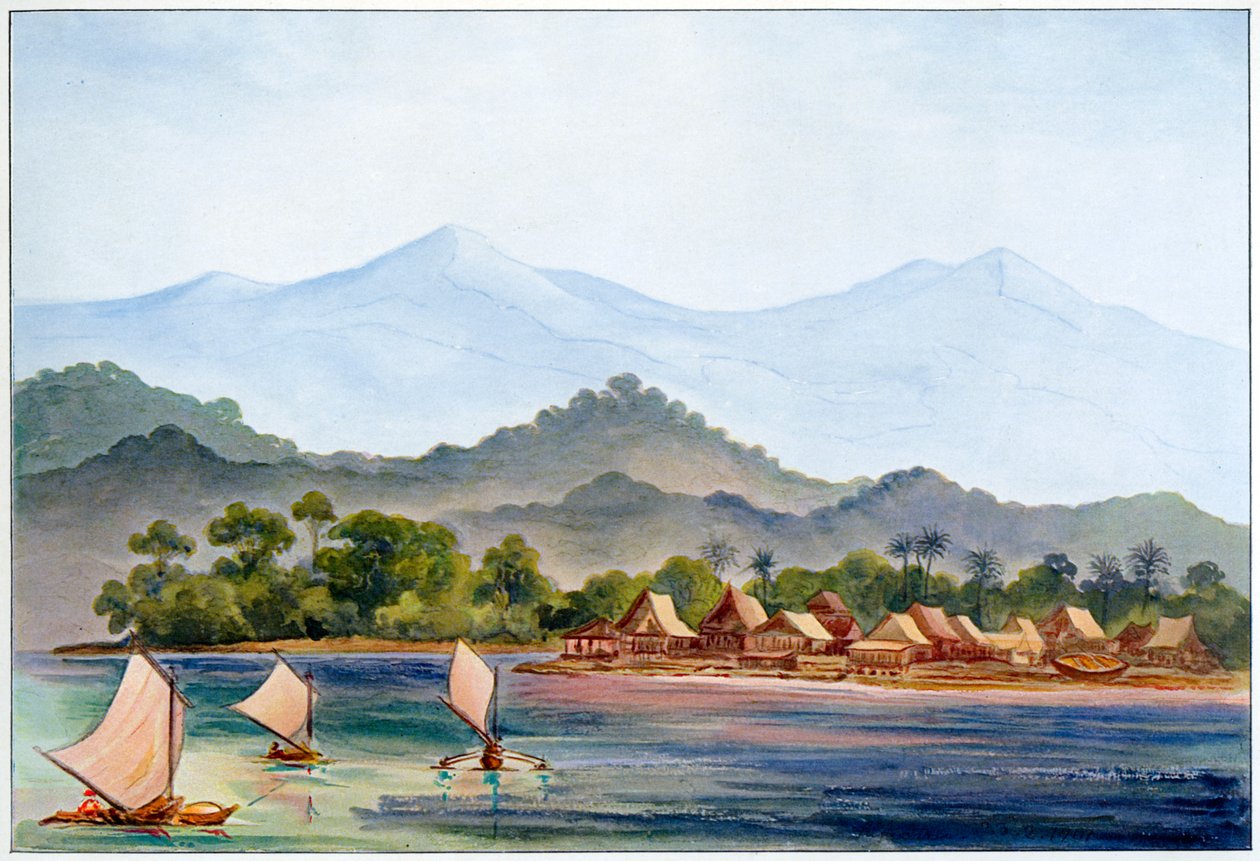 गांव, सुमात्रा, इंडोनेशिया, 1906 द्वारा अर्नस्ट हैकेल